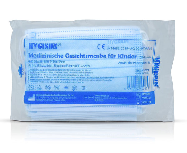 Hygisun surgical children's disposable face mask type IIR